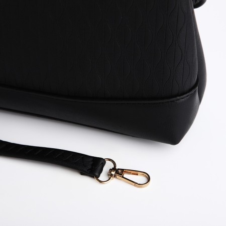 Bag Cross-Bodi with a zipper, black color-4