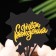 Topper "Happy Birthday. Star", black with gold, give beautifully