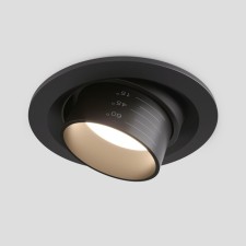 The built -in LED lamp with adjustment of the lighting angle Elektrostandard, Zoom, 115x115x93 mm, 15W, LED, 1350LM, 3000K, black color black