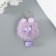 Fluffy on the ring "Star eyes with a bell" purple 8.5x6x6 cm