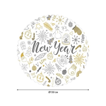 The tablecloth “New Year”, round, Saten, d = 150 cm-1