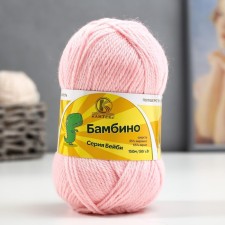 Bambino yarn 35% Merinos wool, 65% acrylic 150m/50g (055 roses.
