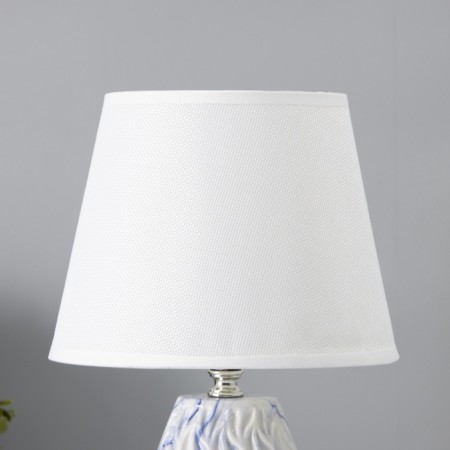 Hand lamp with lampshade Risalux "Andres", E14, 40 W, white-blue, 20 × 20 × 31.5 cm-2