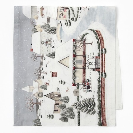 New Year. Driving Ethel "Winter village" 30x70 cm, 100% hl, sarzha 190 g/m2-1