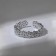 Ring "Trend" flowers, color silver, dimensionless