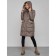Coat insulated winter female, size 52, brown color