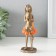 Souvenir Polystone "Baby in an orange dress with a cat" Bronze 7.5x6x16 cm