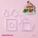 Forms for cookies New Year's Dolyana "Gingerbread House", a set of 8 objects, plastic, white
