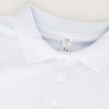 Longsliv-Polo for boys, height 140 cm, white color-3