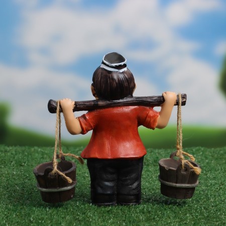 Garden figure "Grandpa with buckets" 20x7x19cm-4