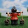 Garden figure "Grandpa with buckets" 20x7x19cm