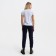 Women's T -shirt with a round gate, white color, size 46