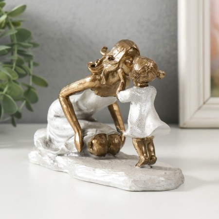 Souvenir Polystone "Mom and daughter - Tenderness" 15.5x6.5x10 cm-2