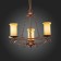 Suspended EVOLUCE lamp. SL122.303.03. Ancora. 3x60 watts, E14, 47x47x40 cm, brown color