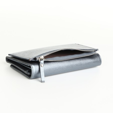 Women's wallet on magnets, blue color-3