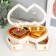 Musical mechanical musical "White Hearts" 12.5x21.5x7.5 cm