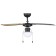 Ceiling fan with Fortaleza lamp, 60W, e27, steel, black