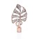 Tips "Diamond Leaf", 2 pcs, d = 16 mm, color copper