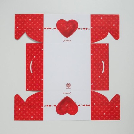 Capcake box, confectionery packaging, 4 cells "Ja T`Aime", 16 x 16 x 10 cm-3