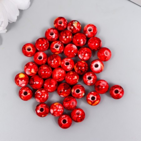 Beads for creativity Plastic "Balls Shadow Red" set 20 grams d = 1 cm-1