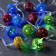 Garland “thread” 4 m with nozzles “ball with ornament”, IP20, transparent thread, 20 LED, glow of multi, 8 modes, 220 V