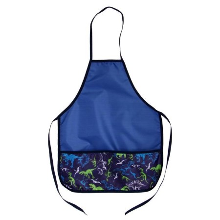 Apron for labor + sleevens, 485 x 395/250 x 160 mm, height 116-146 cm, calligrata, "dinosaurs"-1