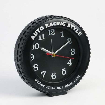 Clock - alarm clock "Car rabs" children's, discrete move, D -10 cm, 14 x 4 cm, aa-2