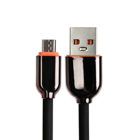 MicroUSB cable - USB, 2.4 A, PVC braid, 1 meter, black-1