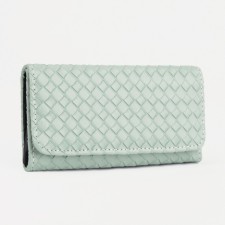 Women's wallet on the button, mint color