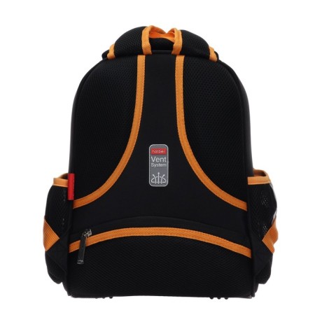 Frame backpack 35 x 27 x 13 cm, Hatber Ergonomic Min "Vlad A4", black/orange NRK_70104-4