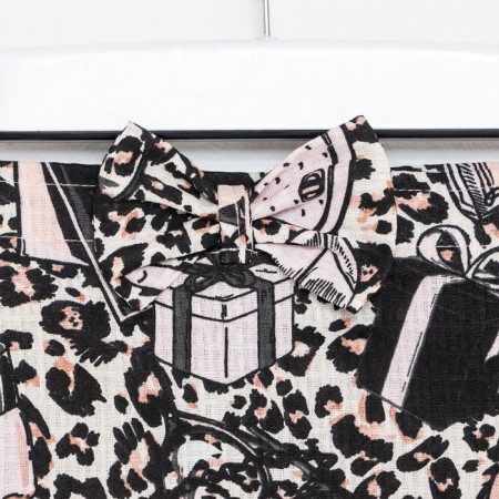 Set for the Ethel Leopard sauna Pareo with a bow+towel 80x150 cm+dressing, 100% HL-6