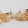 Earrings Metal "Athena" circle and rectangle, color gold