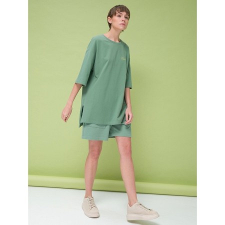 Female T -shirt, size XS, green color-5