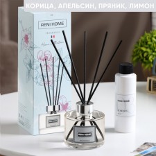 Diffusor Aromatic Reni Home, 100 ml, cinnamon, orange. Gingerbread. lemon