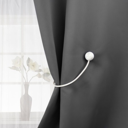 Picking for curtains "Balls", d = 3 cm, 40 cm, milk color-1