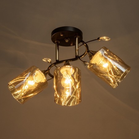Bruni chandelier 3he27 40w Black 50x23x27cm Bayerlux-2