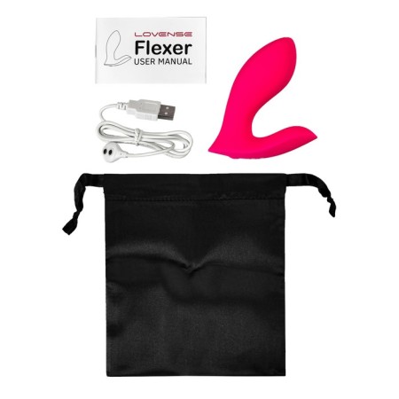 Vibrator Flexer Lovence, 10.1 cm, silicone, pink color-9