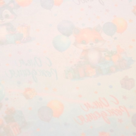 Glossy packaging paper "Cute animals", 100 x 70 cm-3