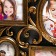 Photo frame plastic in 6 photos 10x15, 10x10 cm "curls" gold 31.5x53 cm