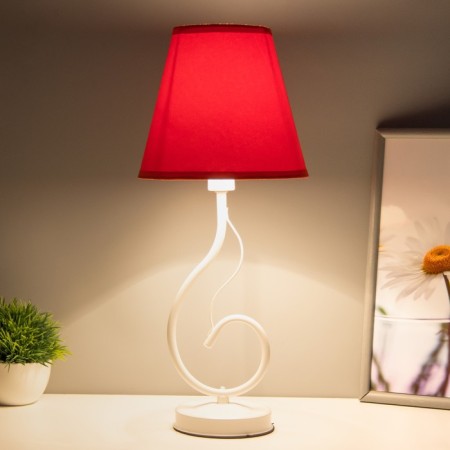 Lamp table Marcel 1x15W E14 18x18x42cm White/Red Risalux-1