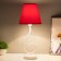 Lamp table Marcel 1x15W E14 18x18x42cm White/Red Risalux