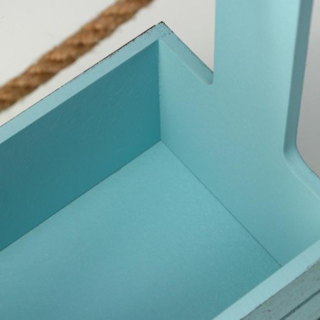 Wooden Kashpo 25.5 × 15 × 30 cm "Provence", pen Kanat, gray-blue-3