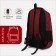 Youth backpack from textiles, 2 departments, 2 pockets, burgundy color