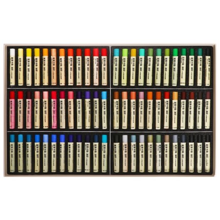 Oil pastel, in a paper holder, in a cardboard box, 72 colors-2