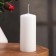 Candle cylinder, 5x11.5 cm, set 3 pcs, white