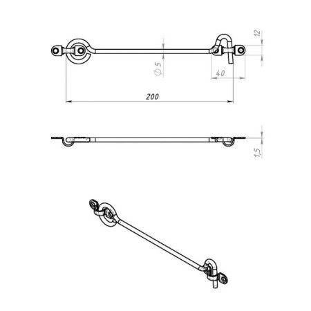 Wind-200 wind hook, zinc coating-1