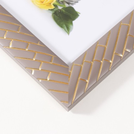 Photo frame plastic 13x18 cm "Brick masonry" Cinnamon 22x17 cm-3