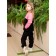 Fleet pants for children, height 92 cm, black color