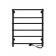 Electric towel Indigo Europe Lux, 600x500 mm, timer, hidden installation, black
