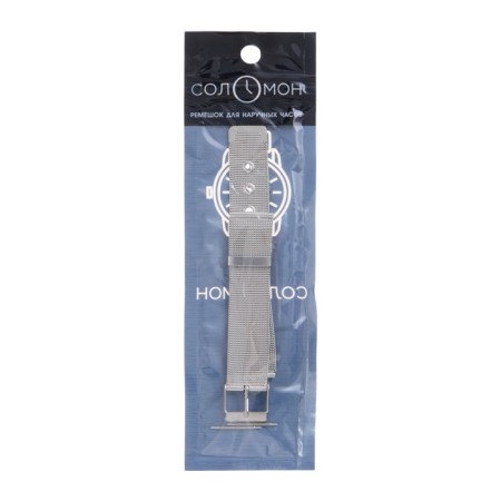 Solomon watch strap, 18 mm, metal, L-20 cm, chrome-3